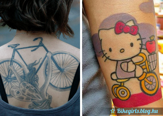tattoo Bicycle woman