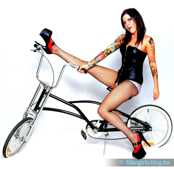 tattoo bicycle girl