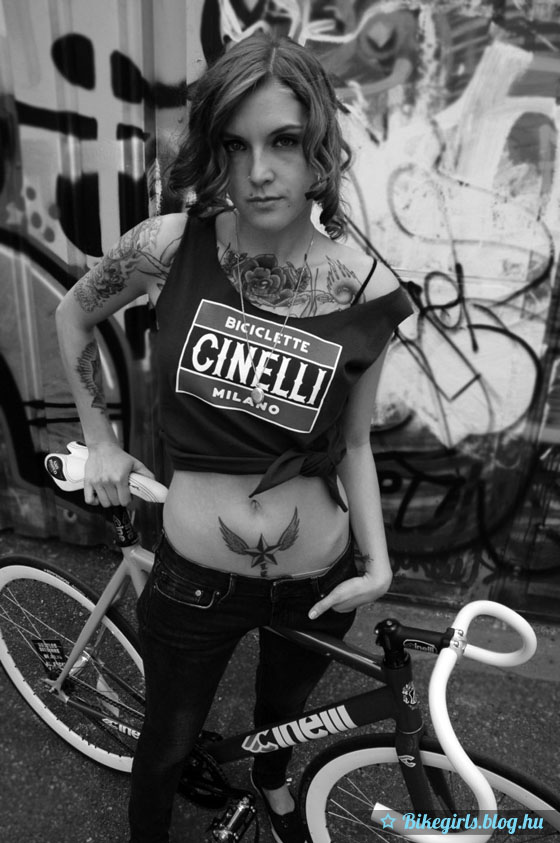 tattoo bicycle woman
