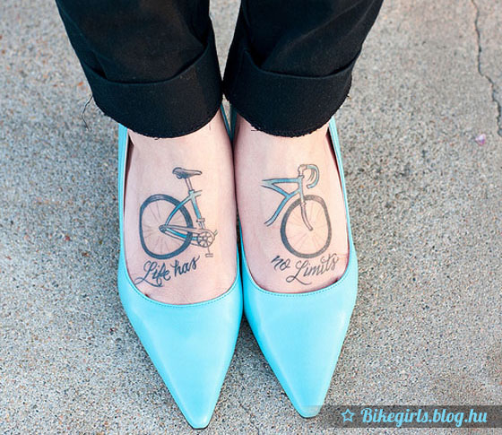 tattoo Bicycle girl